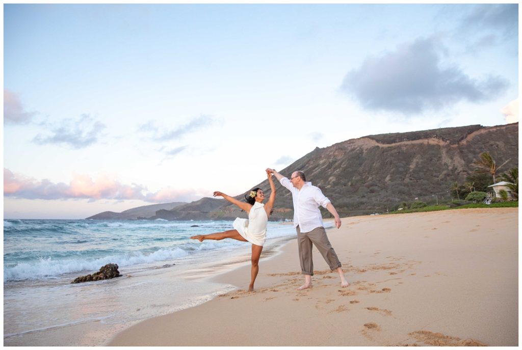 Sandy Beach Engagement Session sky and reef photography