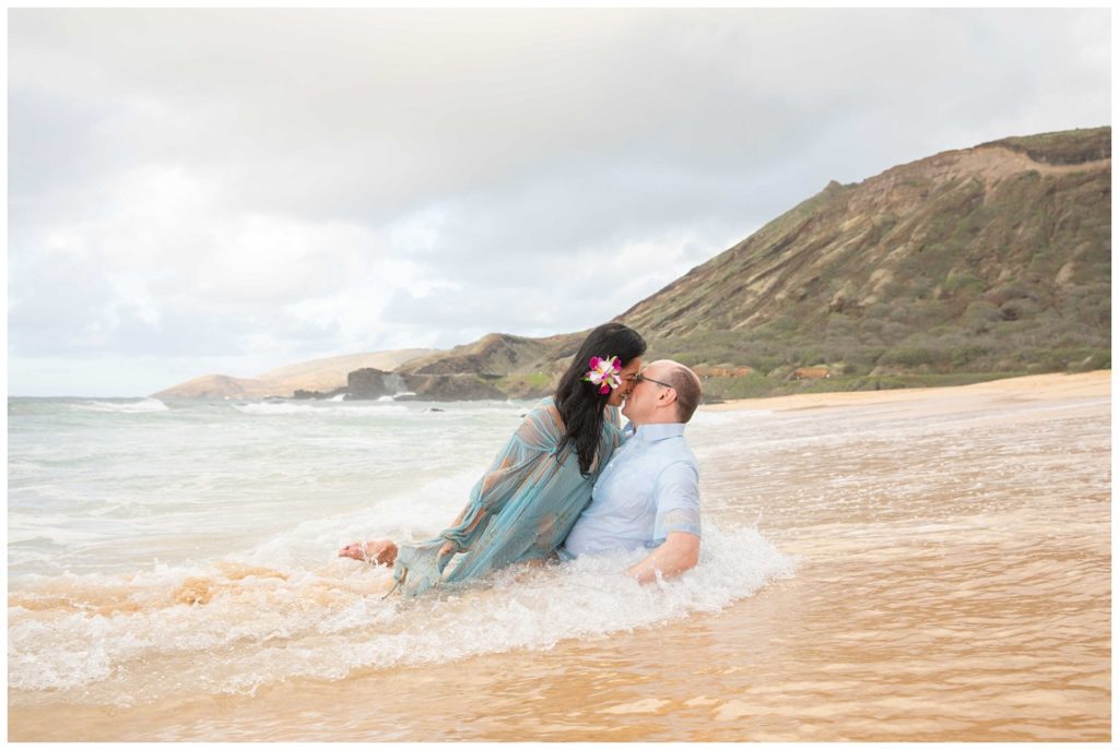 Sandy Beach Engagement Session sky and reef photography